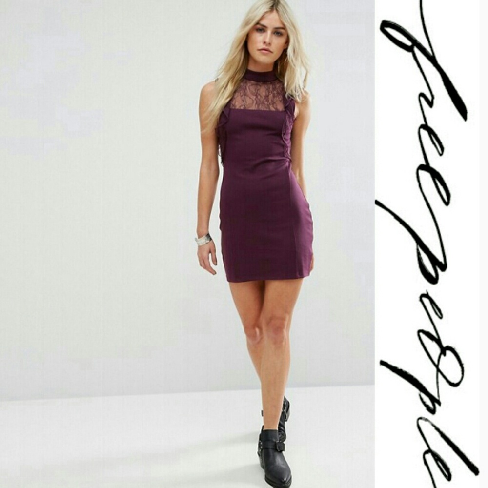 🆕🌱FREE PEOPLE Beaumont Muse Lace Bodycon